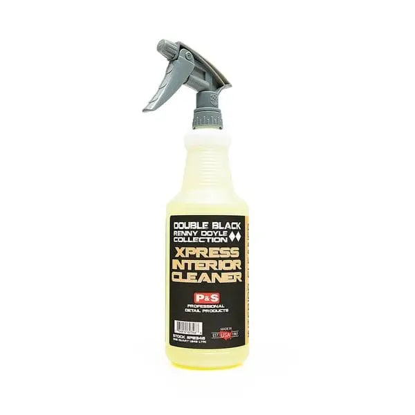 P&S Double Black Renny Doyle Collection Auto Products Quart P&S Xpress Interior Cleaner for cleaning all leather, vinyl, and plastic interior vehicle