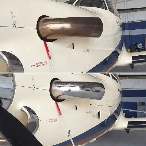 Real Clean Aviation NewStax Aircraft Exhaust Polishing